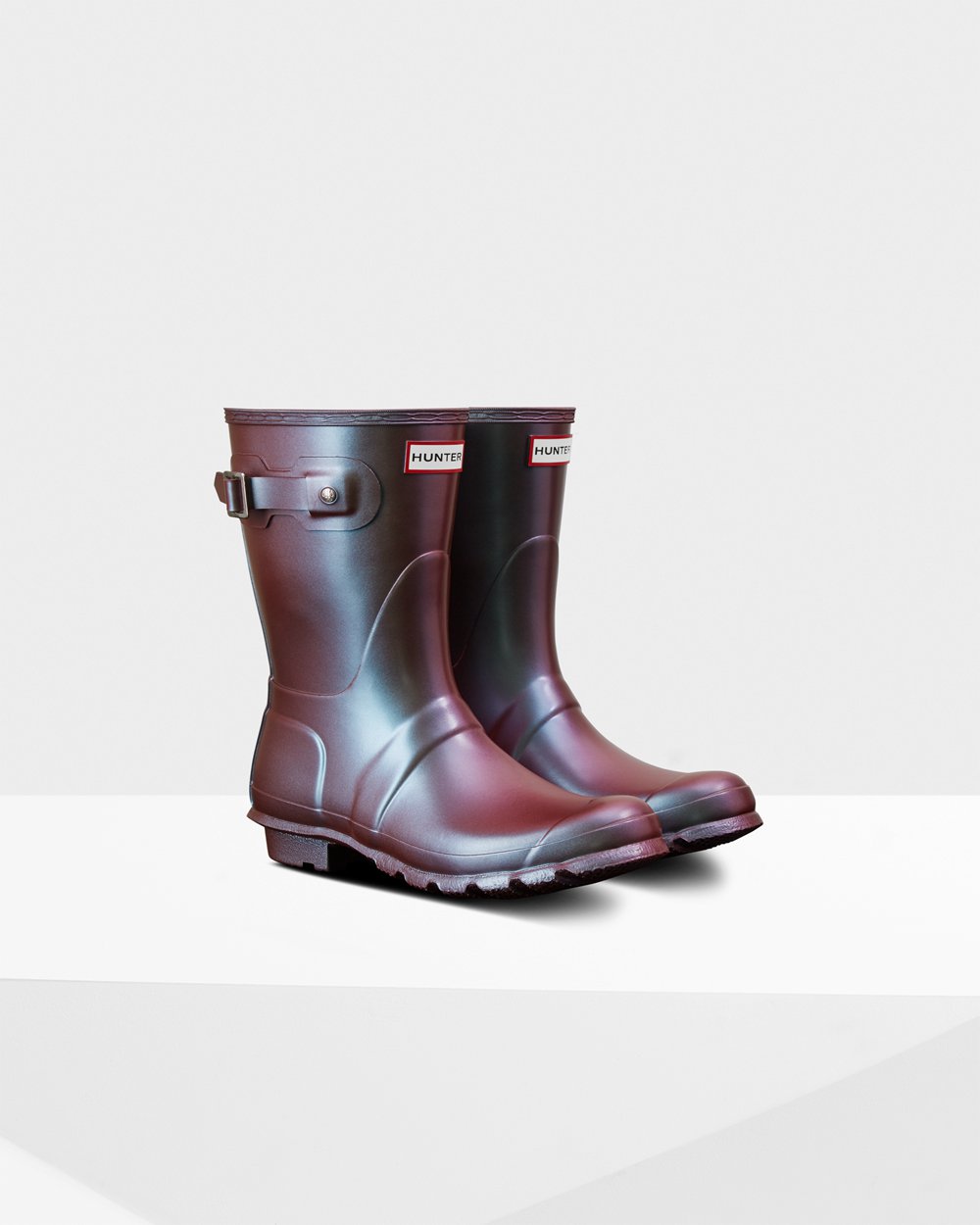 Galochas Curtas Hunter Feminina Azuis - Original Nebula - 09FTGIZWR